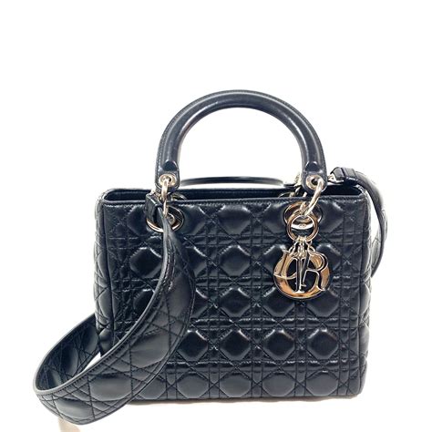 lady dior medium crossbody|dior black shoulder strap.